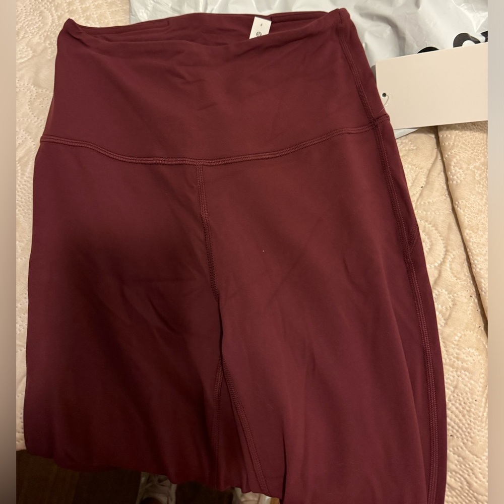 Lululemon NWT high rise red Merlot flare groove pants regular